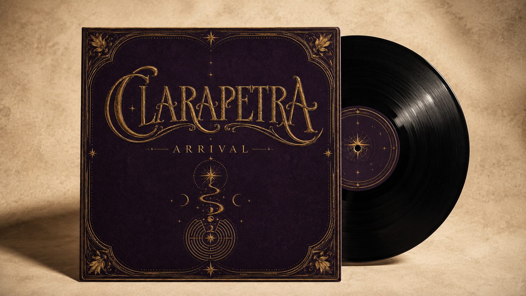 ARRIVAL vinyl record and deck